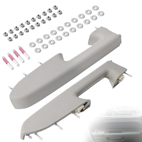 22818466 22818471 Front Left & Right Armrest Repair Kit Pair Gray Fit for Chevy Silverado/GMC Sierra 1500 2500HD 3500HD 2010–2014 Door Panel Armrest with Handle Below - Gray - color: Gray, size: Driver&Passenger Side