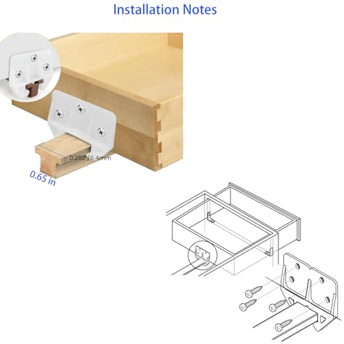 FDXGYH 10 Pcs Plastic Drawer Guides Drawer Track Guides Drawer Rail for Dressers Hutches and Drawer Systems [White] - size: 58×41×16mm