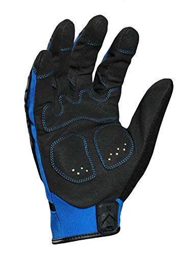 Ironclad mens Medium Work Gloves, Black & Blue, Medium Pack of 1 US - color: Black & Blue, size: Medium (Pack of 1)