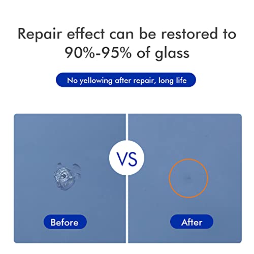 Windshield Repair Kit Applicable to All Models of Windshield, Window Punctate Damage Repair (Single Repairs Set)