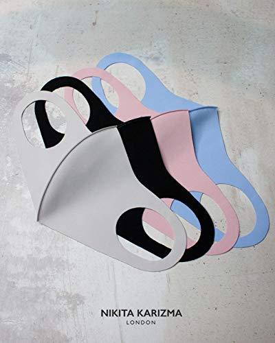KARIZMA Styling Essentials Cloth Face Mask. 4 Buttery Soft Masks Washable Fabric. (Classic) Pink, Soft Grey, Blue and Black Face Mask Reusable. Fabric Face Mask 4 Pieces - color: Multi