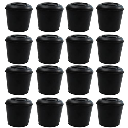 Rubber pad Circular Table Foot Cover Chair Foot Cover Silent Furniture Table and Chair Anti Slip Cover 25mm （1inch） - size: 25mm-16pack