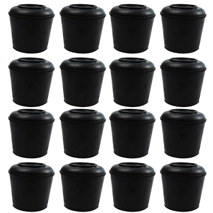 Rubber pad Circular Table Foot Cover Chair Foot Cover Silent Furniture Table and Chair Anti Slip Cover 25mm （1inch） - size: 25mm-16pack