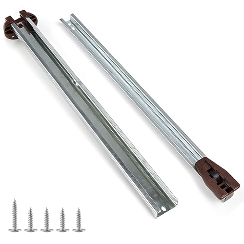 Drawer Slides Center Track for Kenlin Rite-Trak II Rails Kit, 15 Inch Drawer Metal Slides with Stop & Roller, Replacement for Dresser Nightstand Wardrobe Cabinet Drawer Tracks and Rails Kits (1 Pack) - color: 1 Pack, size: 13.7 Inch & 15.35 Inch