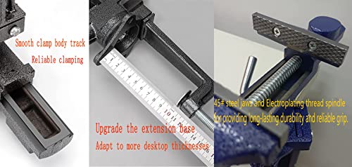 2-in-1 Dual-Purpose Combined Bench Vise or Table Vise, With end-point locking device, Portable Universal Rotate 360° Work Clamp-On Vise, 3.0" Blue - style: 3.0" Blue
