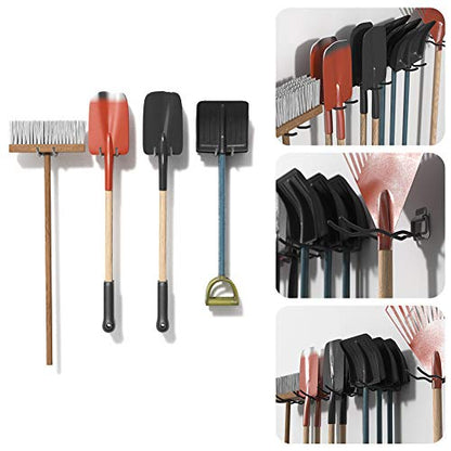 TORACK Garage Hooks Tool Organizer, 4 Pack Heavy Duty Steel 12" Wave Hooks, Wall Mount Garage Storage Utility Hook for Car Tires, Ladder, Chairs, Power Tools, Garden Tools - size: 4-pack 12" Wave Hooks