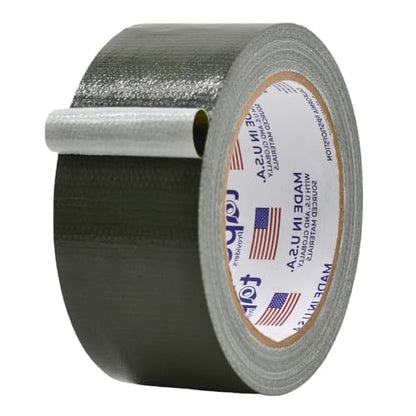 MAT Duct Tape Olive Drab Industrial Grade, 2 inch x 60 ft. Waterproof, UV Resistant for Crafts, Home Improvement, Repairs, & Projects - color: Olive Drab