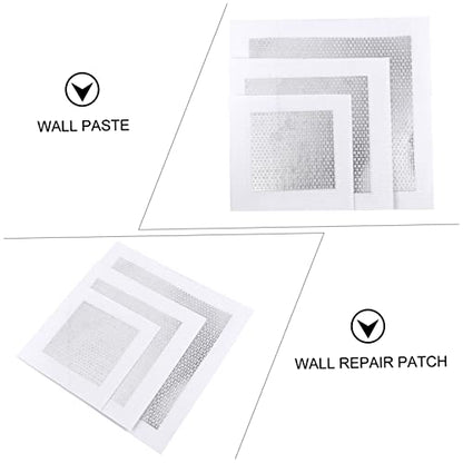 3pcs Self-Adhesive Wall Repair Patch Kit Drywall Repair Stickers for Quick Hole Mending Lightweight Mesh for Smooth Finish for Home Decor and Damage Restoration