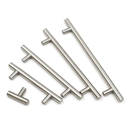 Goldenwarm 5Pack Brushed Nickel Cabinet Knobs Sliver Cabinet Knob Brushed Stainless Steel Drawer Pulls and Handles Bedroom Furniture Handles 50mm/2in Overall Length - color: ‎Brushed Stainless Steel, size: 5 Pack