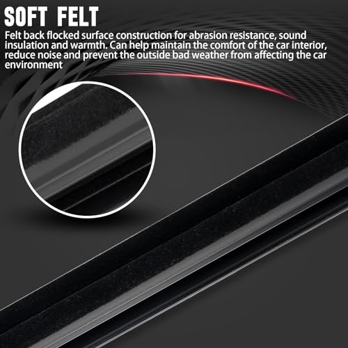 Rear Tailgate Liftgate Trunk Hatch Car Outer Door Window Moulding Sweep Felt Trim Seal Weatherstrip Compatible with Toyota 4Runner 2003-2009 Replace 68290-35031 - size: 4Runner 2003-2009