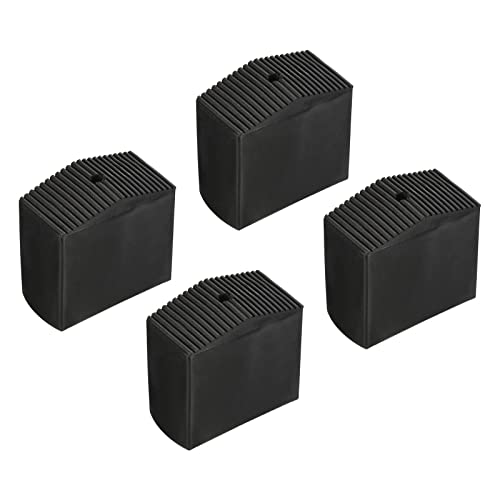 MECCANIXITY Ladder Non-Slip Feet Mat Steep Ladder Accessories Rubber Thicken Pad Cover Cushion for Ladder Protection Black Pack of 4