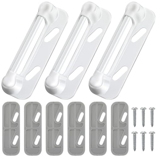 Enhon 3 Pack Screen Door Spring Strike Plate, Spring Loaded Screen and Storm Door Hardware Kit, Aluminum Painted, Applied for Most Rigid Interior Latch Systems (Compatible with K 5117,White) - color: White, size: Compatible with K 5117