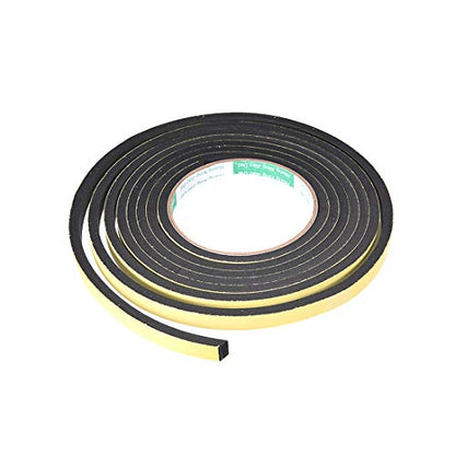 uxcell Sealing Foam Tape 10mm Wide 5mm Thick 3 M/9.8ft Long, Self Adhesive Weather Strip for Window Door Insulation - size: 10mmx5mmx3m