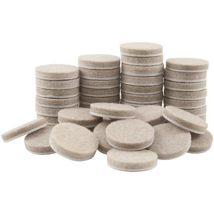 softtouch 1" Round Heavy Duty Self Stick Felt Furniture Pads, Protect Hardwood Floors from Scratches, Beige (48 Pack)