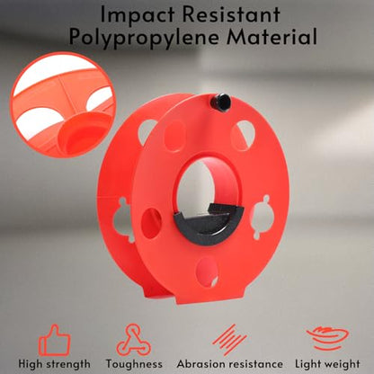 Homeon Wheels Heavy Duty Impact Resistant Plastic Extension Cord Storage Reel Durable & Safe, Lightweight & Portable, Ideal for Outdoor Projects & DIY Maintenance 100 Feet RED - style: Cord reel