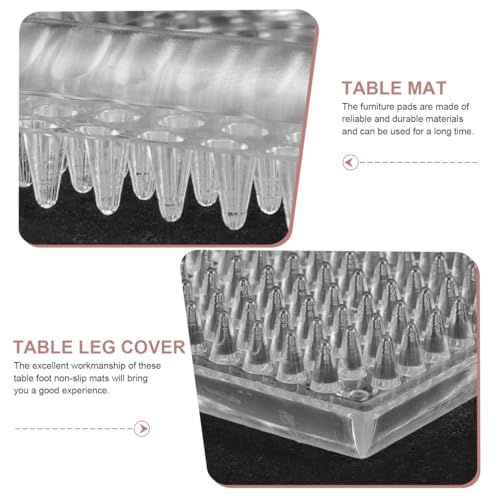 POPETPOP Furniture Grippers Chair Leg Anti-Slip Pads 4 Pack Non-Skid Floor Protectors for Hardwood Floors Sofa Table Cabinet Furniture Feet Pads 2.16X2.16X0.59 Inch