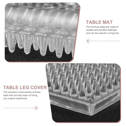 POPETPOP Furniture Grippers Chair Leg Anti-Slip Pads 4 Pack Non-Skid Floor Protectors for Hardwood Floors Sofa Table Cabinet Furniture Feet Pads 2.16X2.16X0.59 Inch