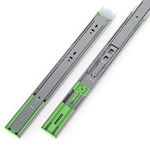 FivePears 1 Pairs 16 Inch Heavy Duty Soft Close Drawer Slides, 150 Lb Load Capacity Full Extension Ball Bearing Side Mount Drawer Runner, Rv Tool Box Kitchen Cabinet Drawer Self Closing Glide Rails - size: 16 Inch