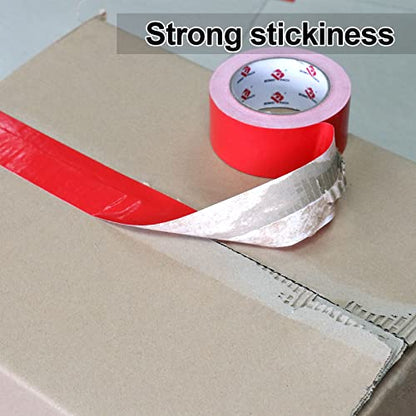 BOMEI PACK 3 Pack Duct Tape Red,2 Inch x 30 Yards,9 Mil Thick Heavy Duty Strong Tape Duct,Waterproof,No Residue,Flexible,Tear by Hand,Industrial Grade for Repairing,Fxing and Packaging (Red) - color: Red