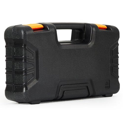 57 Piece Tool Set, Mechanics Tool Set, Portable Small Tool Kit, General Household Hand Kit with Plastic Toolbox Storage Case Orange for Home Maintenance, Drive Tools