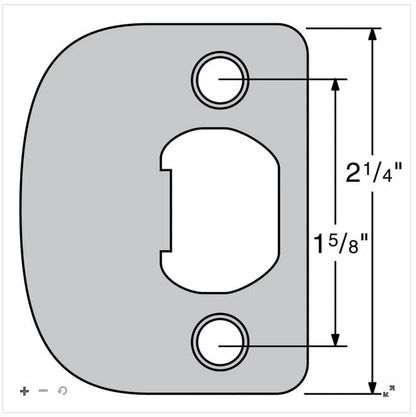 Kwikset 883351012430 83796-019 Full Round Strike, 1 Count (Pack of 1), Iron Black - size: 1 Count (Pack of 1)