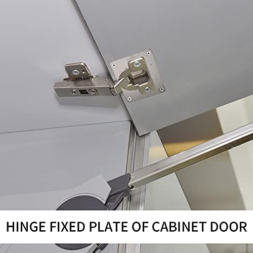 8 Pcs Cabinet Hinge Repair Kit, Stainless Steel Fixing Bracket Plate With Screws/Screwdriver for Kitchen Cupboard Door Furniture