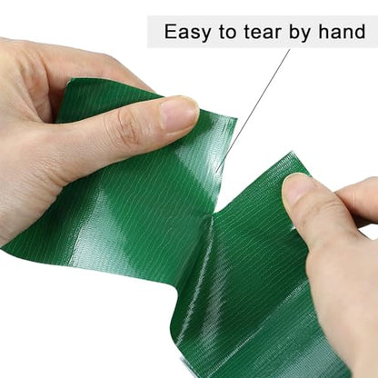 BOMEI PACK 4 Inches Green Duct Tape,Heavy Duty Wide Roll Duct Tape,4 Inch x 60 Yards,9 Mil Thick,Flexible,Waterproof and UV Resistant,Residue Free for Repairs,Industrial,Professional Use - color: Green