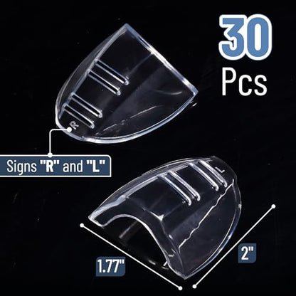 UNCO- Safety Side Shields for Glasses, 2/4/6/10/12/16/20/24/30/32 pcs, Safety Glasses Side Shields for Eyeglasses - style: 30 Pcs