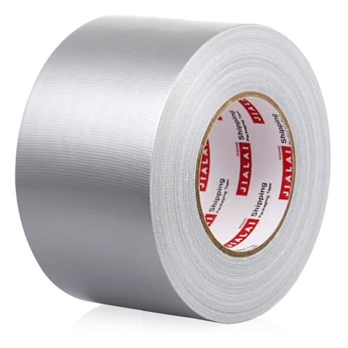JIALAI HOME Wide Duct Tape 3 inch, Industrial Grade Silver (Gray) Tape 3 inches x 55 Yards (164 ft), 9 Mil Heavy-Duty, Waterproof, UV Resistant for Crafts & Home Improvement - color: Silver