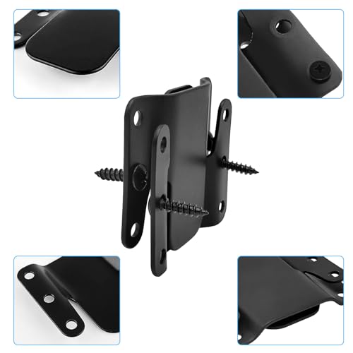 Sectional Couch Metal Connectors,4 Pcs Universal Sofa Interlocking Furniture Connector,Sectional Sofa Fastener Software Bracket with Screws for Loveseat, Recliner, Chair or Chaise Lounge (Black)