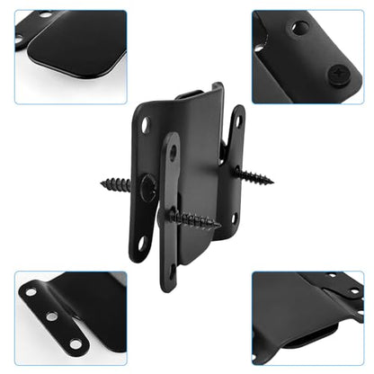 Sectional Couch Metal Connectors,4 Pcs Universal Sofa Interlocking Furniture Connector,Sectional Sofa Fastener Software Bracket with Screws for Loveseat, Recliner, Chair or Chaise Lounge (Black)