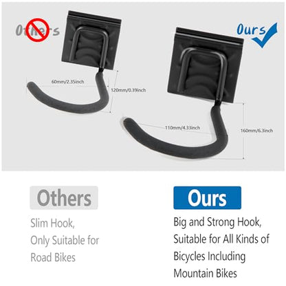 Sinoer Bike Storage Rack,Bike Storage Hanger, 4 Bikes + 3 Helmets Heavy Duty Bike Storage Vertical Bike Rack Holds up to 66lbs, 20 inches / 511mm -2 Rails - style: 4 Bikes - 20 inch - 2 Panels