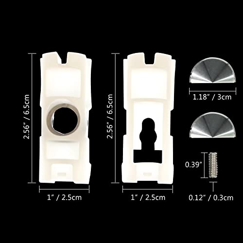 DA61-07540A Freezer Door Handle Support Kit Refrigerator Replacement Handles Compatible with Samsung AP5578979 PS4145181 DA67-02787A 3160453 6009-001526