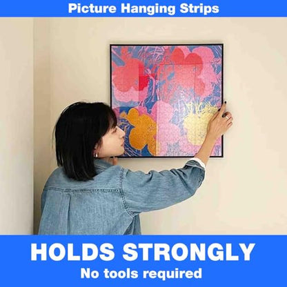 Hook and Loop Tape 1in x 20ft, Slef Adhesive Interlocking Strip, Mounting Tape Heavy Duty Adhesion, Picture Hanging Strips Fastener, Double Sided Carpet & Rug Fixation - size: 2in x 10ft