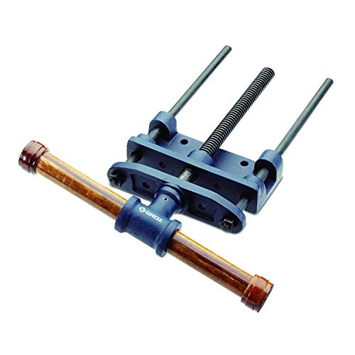 Groz 39020 7-Inch Woodworking Front Vise, Cast Iron Body and Socket, Precision Rolled Threads, Quality Wooden Handle, Exceptionally Sturdy, Perfect for Professional Craftsmen and Woodwork Studios