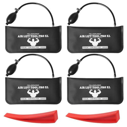 Air Wedge Bag 4pcs, Inflatable Air Shim with Pry Bars, Commercial Grade Air Wedge Pump Kit - style: 003