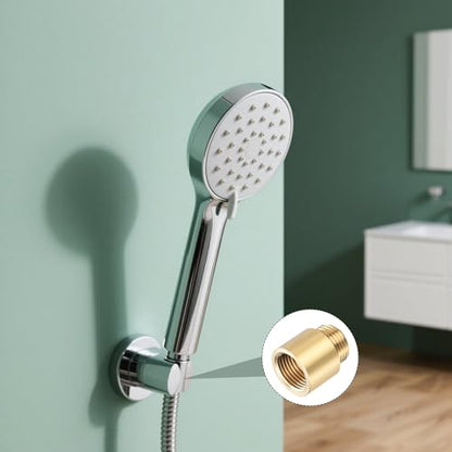 Shower Head Extension Arm, Brass G1/2 Male to Female Thread 30mm/1.18" Length Extender Pipe Fitting Nipple for Showers, Faucets, and Plumbing with PTFE Thread Seal Tape 3 Pack - size: 30mm/1.18"