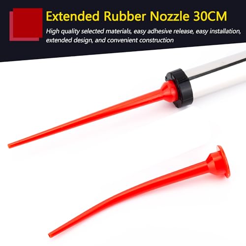 caulking extension nozzle Caulking Nozzle for Sausage Caulking Gun Long Sausage Nozzle Reusable Caulk Nozzle Applicator (1Straight +1 Curved)