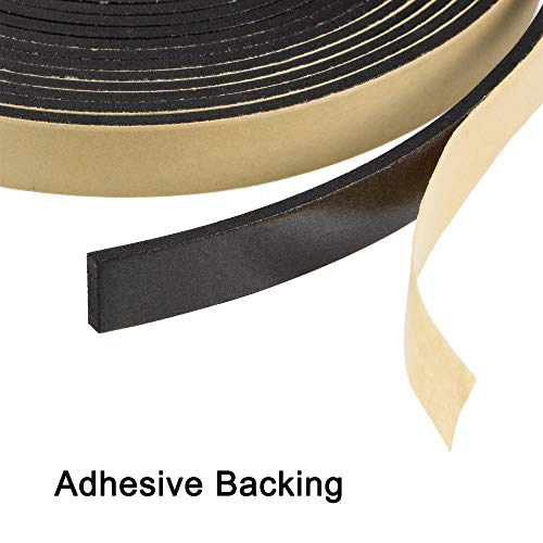 uxcell Sealing Foam Tape 50mm Wide 3mm Thick 5m/16.4ft Long, EVA Self Adhesive Weather Strip for Window Door Insulation - size: 50mmx3mmx5m