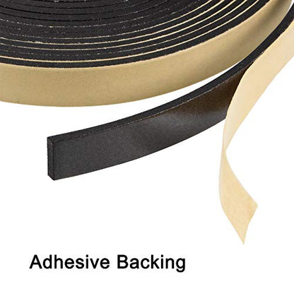 uxcell Sealing Foam Tape 50mm Wide 3mm Thick 5m/16.4ft Long, EVA Self Adhesive Weather Strip for Window Door Insulation - size: 50mmx3mmx5m
