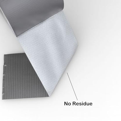 Silver Duct Tape - Heavy Duty Waterproof Tape 1.88 Inch Wide - Strong Adhesive, Extra Thickness, Tear by Hand - Great for Indoor & Outdoor Use, Moving Boxes, Repairs - 45 Ft - color: Silver