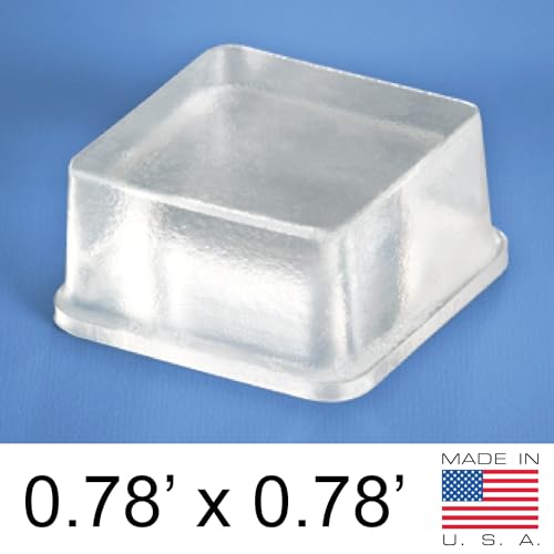 Clear Tall Square Adhesive Rubber Bumper Pads - Rubber Feet for Speakers, Electronics, Furniture, Appliances, Audio Equipment - 50 Pieces - size: 50 Pcs Clear