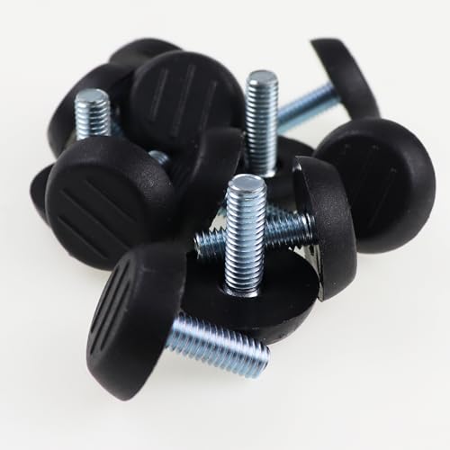 1/4-20 UNC Thread Adjustable Furniture Levelers Table Feet Screw in Threaded, Screw on Chair Foot Glides Leveling for Tables, Chairs, Furniture Legs(1/4"-12PCS) - size: 1/4"-12PCS