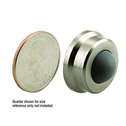 Prime-Line J 4844 Door Stop, Wall Mount, 1 In., Satin Nickel (Single Pack) - color: Satin Nickel