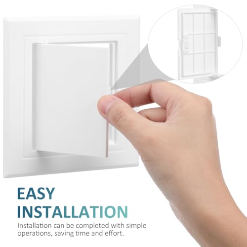 jojofuny Access Panel for Drywall, 3 X 3 Inch PVC Toilet Wall Access Panel, Plumbing Cover Plate for Bathroom, White
