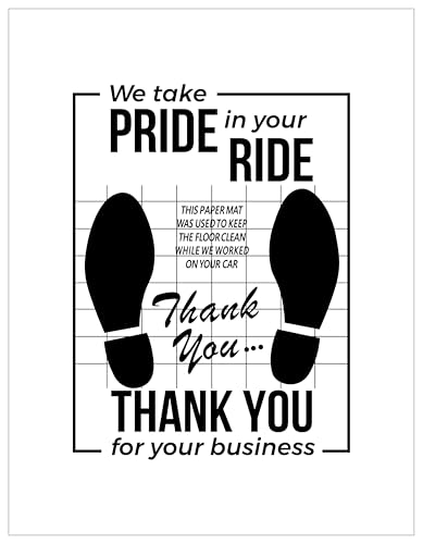 White Car Paper Floor Mats,50Pcs Vehicles Disposable Floor Pads,Temporary Cars Floor Protector,Automotive Mat Covers Protector,Detailing Detail Wash,Temporary Sticky 16x20inch