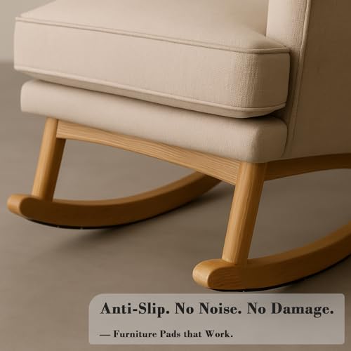 Fursafe&Q Non Slip Furniture Pads - Furniture Grippers for Hardwood Floors, 30 PCS Brown Non Skid Pads for Furniture Legs, Self Adhesive Rubber Furniture Floor Protectors - Keep Furniture in Place - size: 30 Pcs Rectangular
