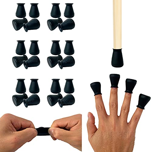 Extra Small Silicone Chair Leg Floor Protectors Fit 19/32”to15/16” Furniture Table Feet Cover Non-Slip Bottom Chair Leg Caps for Hardwood Floors Prevent Scratches No Noise, 24 Pack - color: 24pack-black, size: Extra Small Fit: 19/32"~15/16"