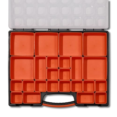 EMENTOL 3PCS Multi-Purpose Portable Organizer Box Set with 72-Removable Compartments, 3 Pieces Professional Boxes with Dimension 16.2"L*13"W*2.3"H - size: 3 PCS