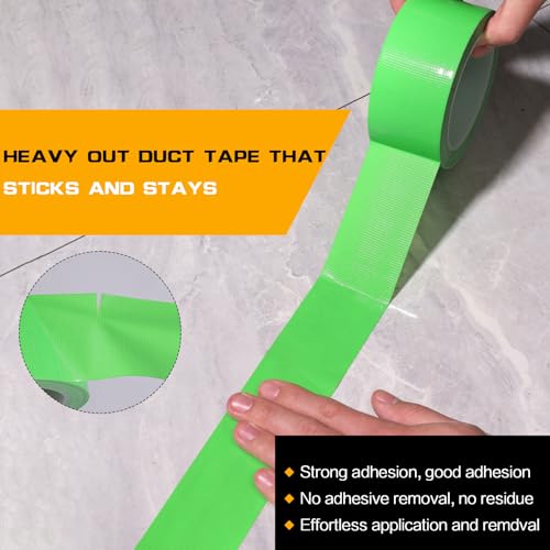 Light Green Duct Tape Heavy Duty, Waterproof Strong Adhesive Duct Tape for Indoor Outdoor Repairs Packaging Arts Crafts Projects, Tear by Hand 2 Inch x 20 Yards - color: Light Green